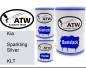 Preview: Kia, Sparkling Silver, KLT: 500ml Lackdose + 500ml Klarlack + 250ml Härter - Set, von ATW Autoteile West.